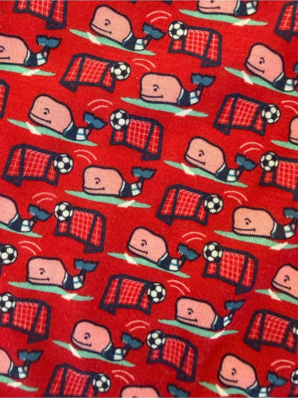 Kids vineyard vines Red Pajama Pants - rare soccer Printed Sleepwear medium